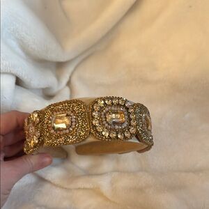 Gold Ornate Headband with Intricate Design